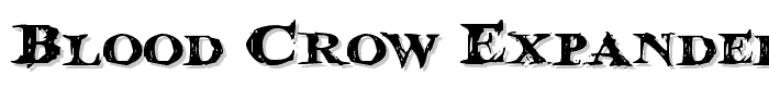 Blood Crow Expanded font